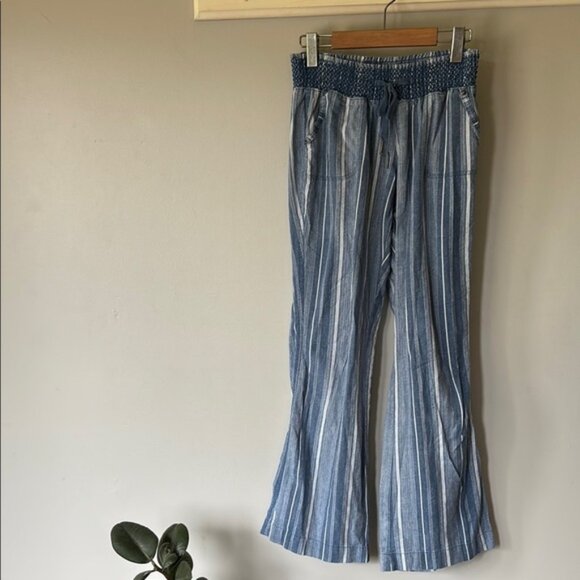 Rewash Linen Blend Wide Leg Pants Women’s M Boho Beachy Pull-On Style - Picture 1 of 10